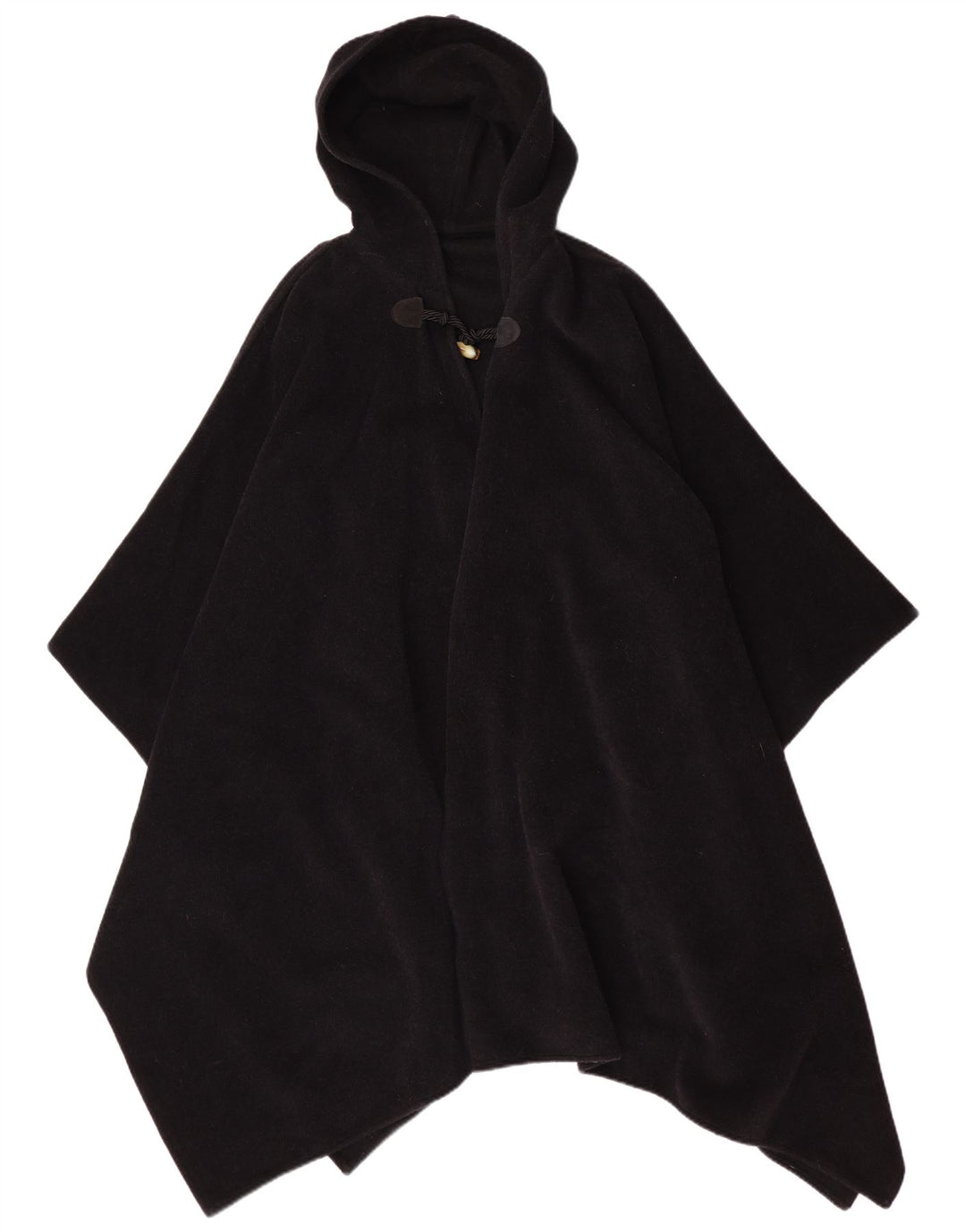Poncho Vintage pentru femei cu glugă, mărime unica, negru