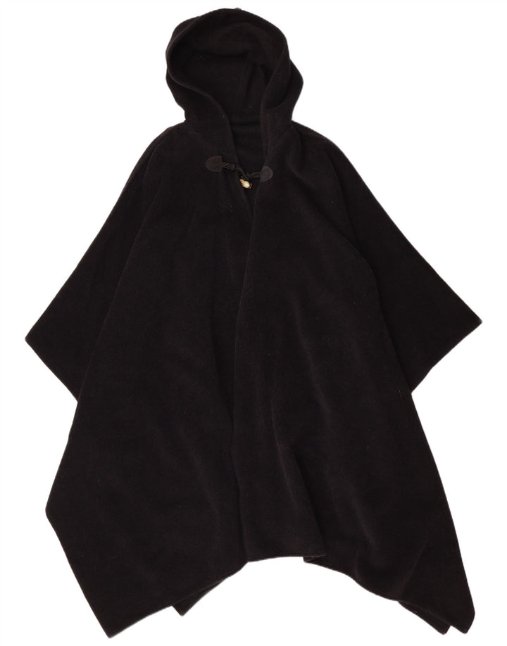 Poncho Vintage pentru femei cu glugă, mărime unica, negru
