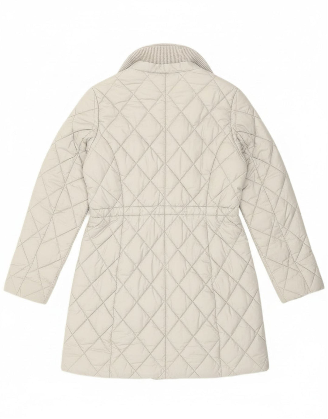 Guess Womens Quilted Overcoat UK 14 Medium White Polyester