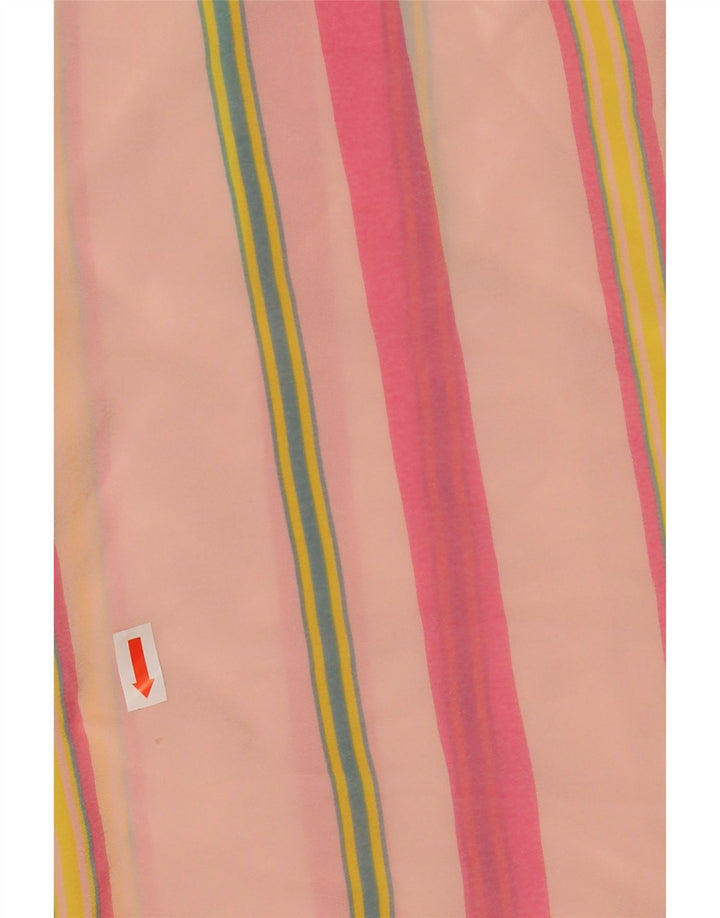 Rochie de epocă pentru femei cu mâneci 3/4 cu mâneci 3/4, rochie schimbătoare UK 12, mediu roz, cu dungi