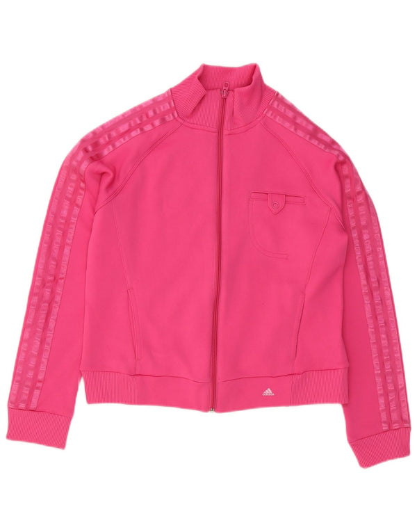 Jachetă de top pentru trening Adidas pentru femei UK 14 Poliester roz mediu