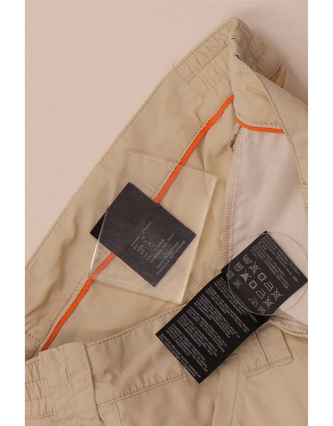 Jack Wolfskin Pantaloni scurti chino pentru femei UK 12 Medium W32 Bej Poliamidă