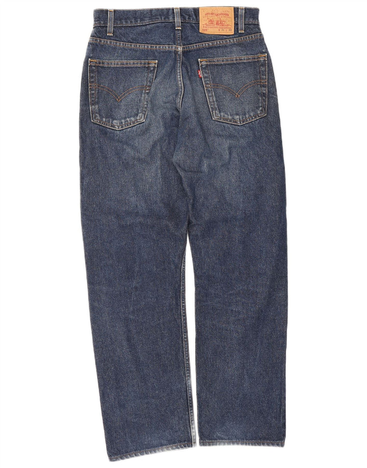 Blugi drepti pentru bărbați Levi's 505 Regular Fit W31 L30 Bumbac albastru
