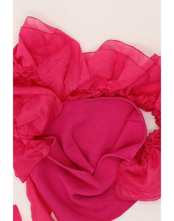 VINTAGE Womens Crop Top UK 8 Small Pink Vintage Vintage and Second-Hand Vintage from Messina Hembry 