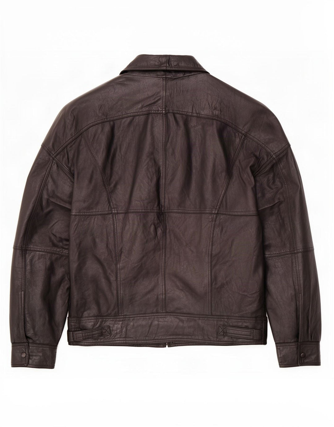 Jachetă de piele vintage pentru bărbați IT 52 XL neagră