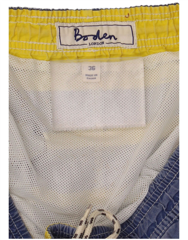 Pantaloni scurți de înot BODEN pentru bărbați, mari, cu dungi albastre