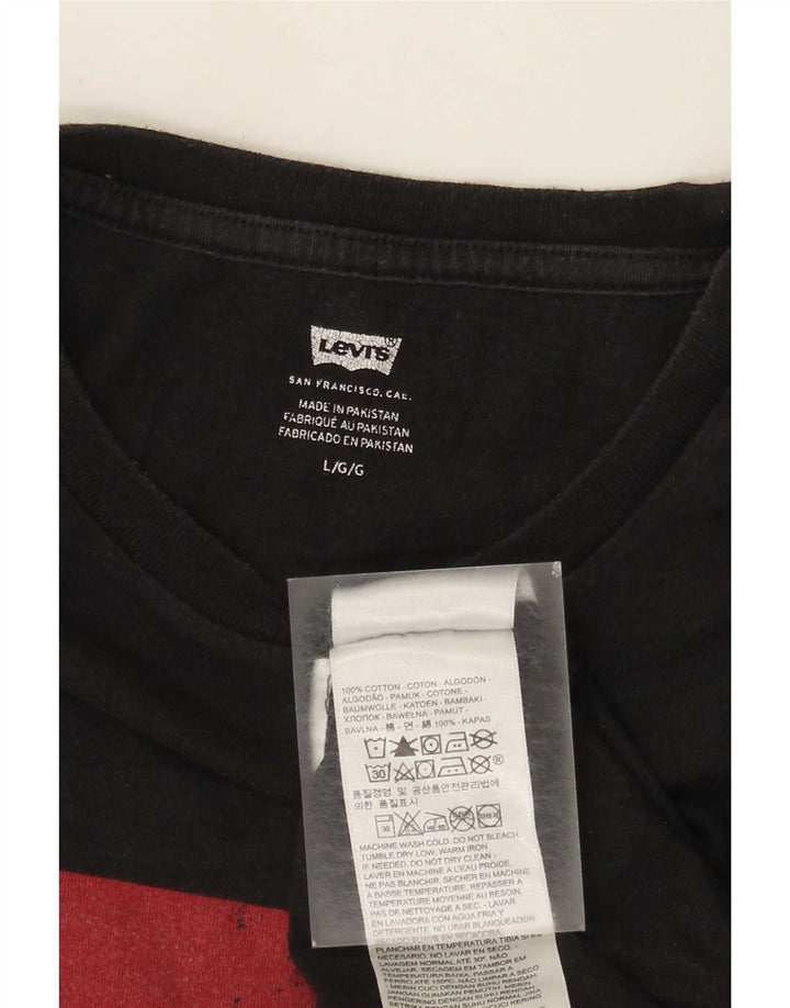 Tricou grafic pentru bărbați Levi's Top mare din bumbac negru