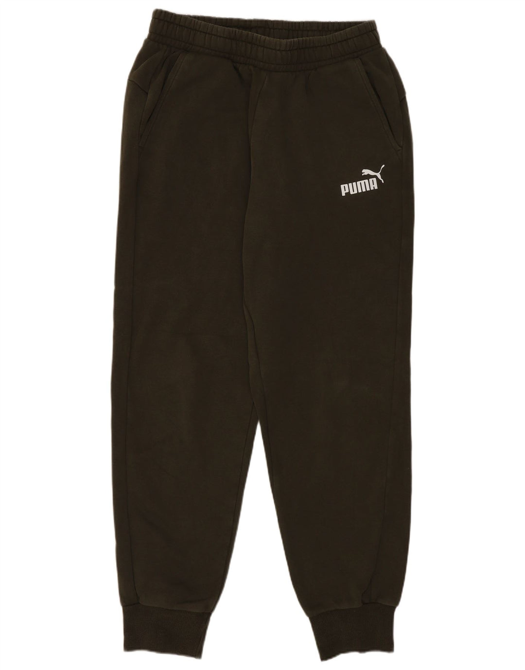 Pantaloni de trening Puma pentru bărbați Joggeri, bumbac mediu kaki