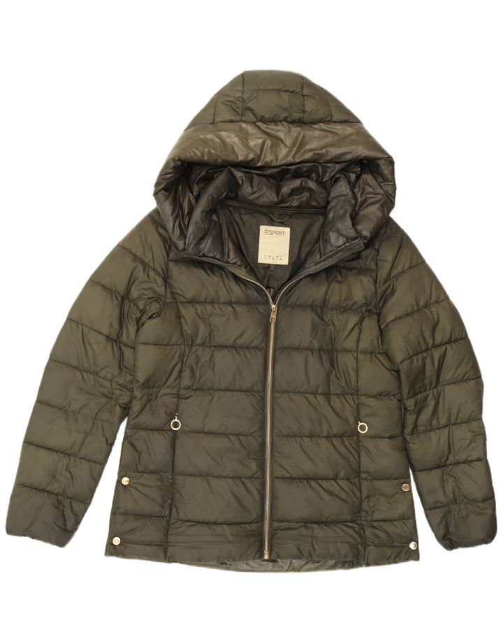 Jachetă căptușită cu glugă pentru femei Esprit UK 16 Large Khaki