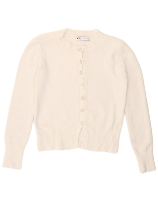 Pulover cardigan pentru femei Zara UK 14 Large White