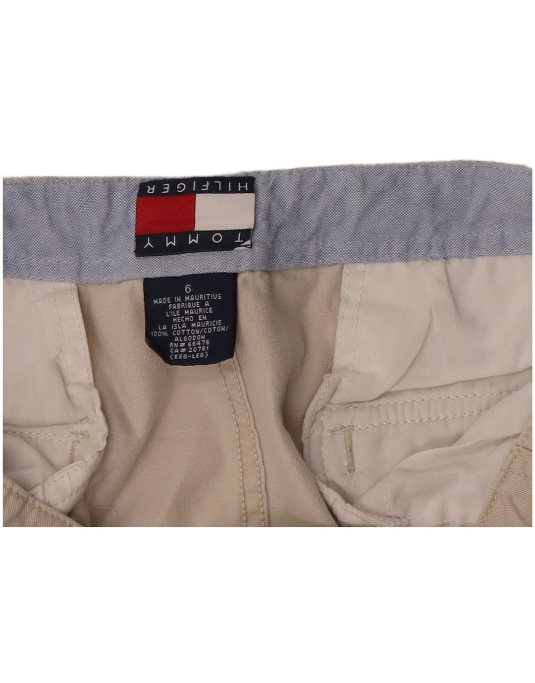 Pantaloni scurti cargo Tommy Hilfiger pentru femei US 6 Medium W28 Bej Bumbac