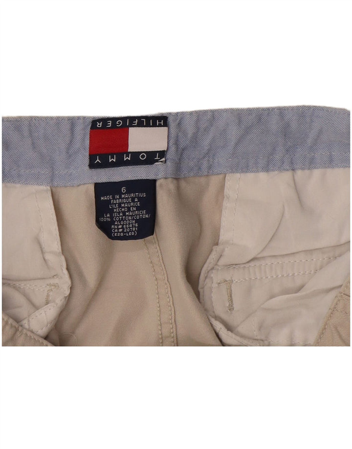 Pantaloni scurti cargo Tommy Hilfiger pentru femei US 6 Medium W28 Bej Bumbac