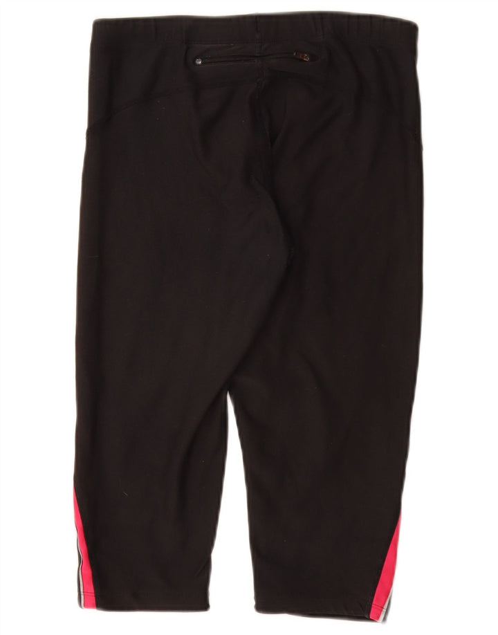 Pantaloni scurti sport NIKE Dri Fit Bermuda pentru femei UK 12 Medium Black Colorblock