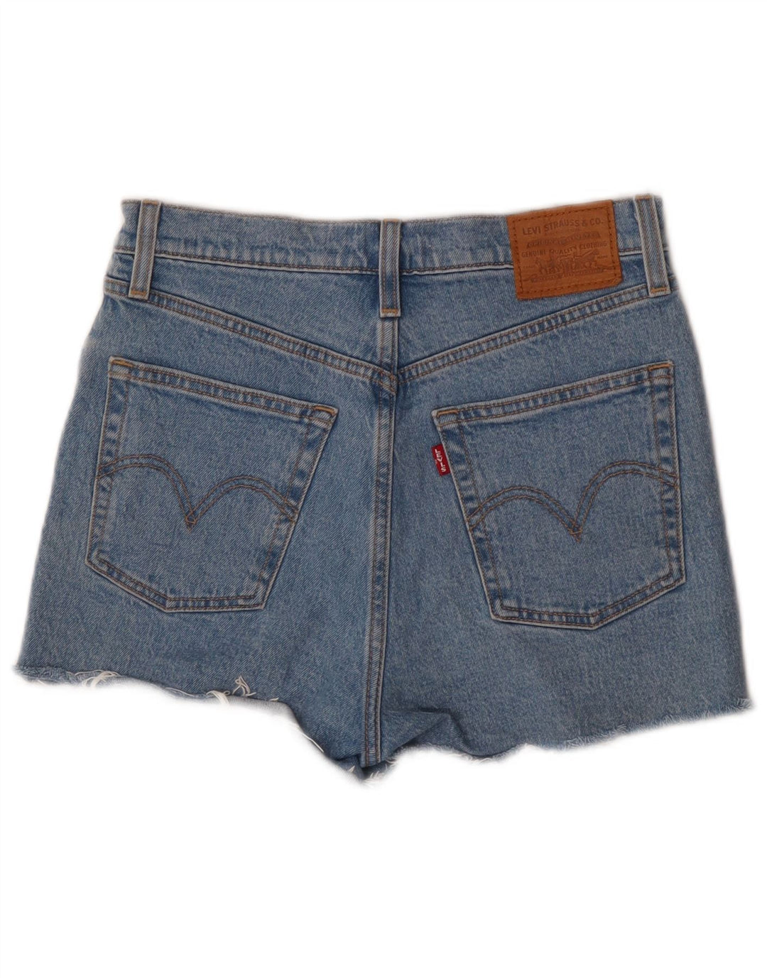 Pantaloni scurți din blugi Levi's W28, bumbac albastru mediu