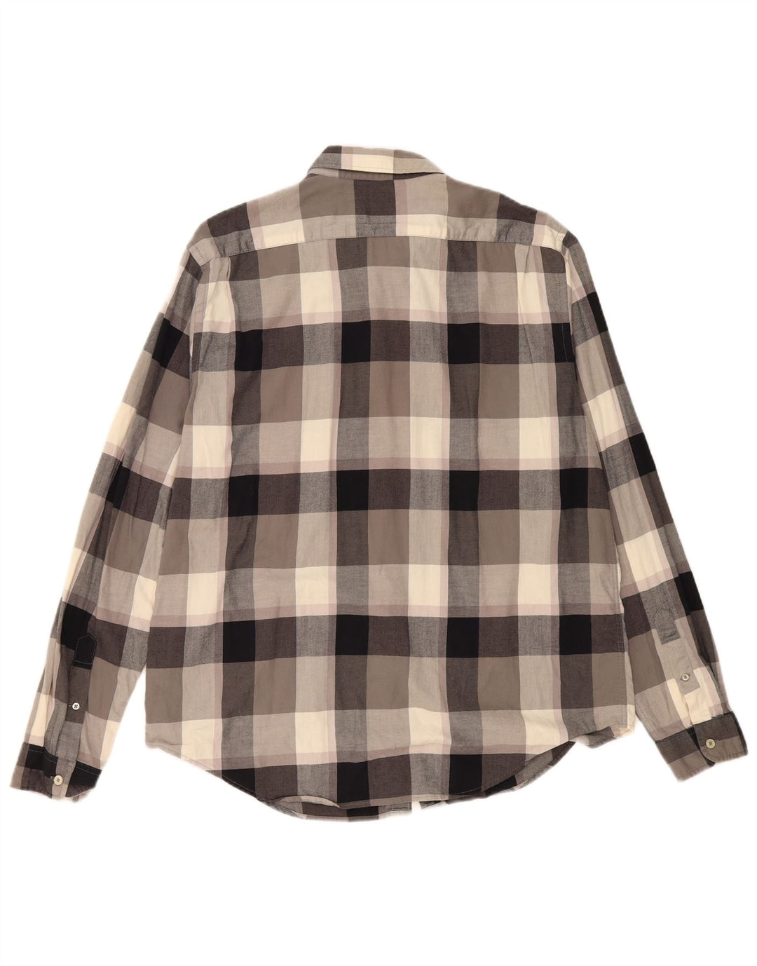 Cămașă de flanel pentru bărbați Lacoste Regular Fit Mărimea 44 XL, bumbac cu carouri gri