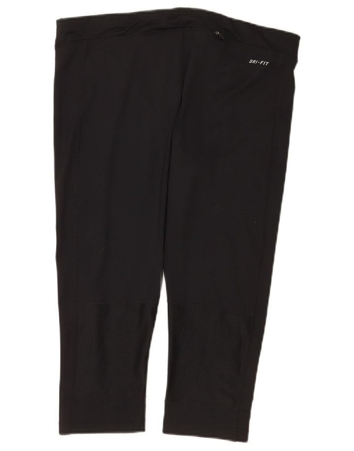 Leggings capri Nike Dri Fit pentru femei UK 14 Poliester negru mare