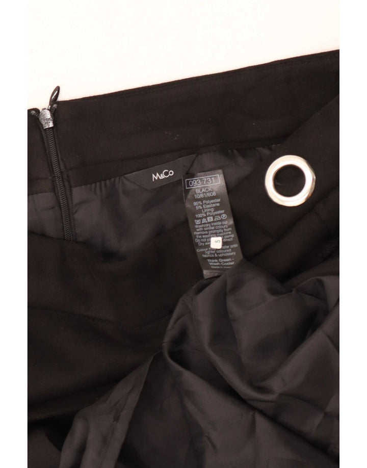 Fusta mini pentru femei M&Co UK 12 Medium W32 Poliester negru