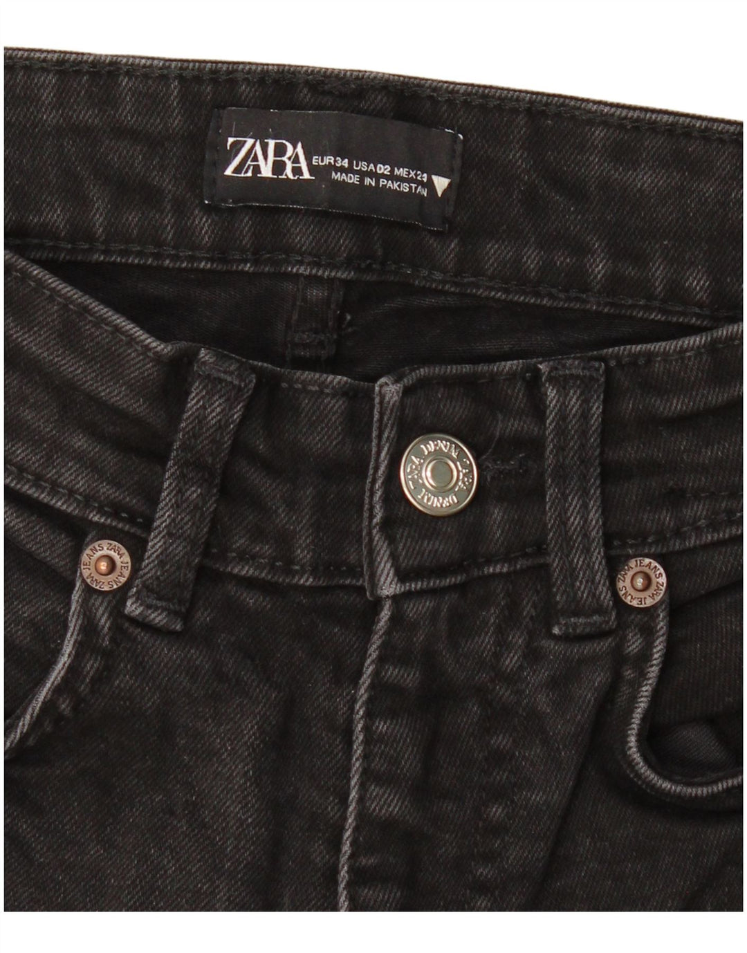 Blugi Bootcut ZARA pentru femei EU 34 2XS W24 L26 Negri