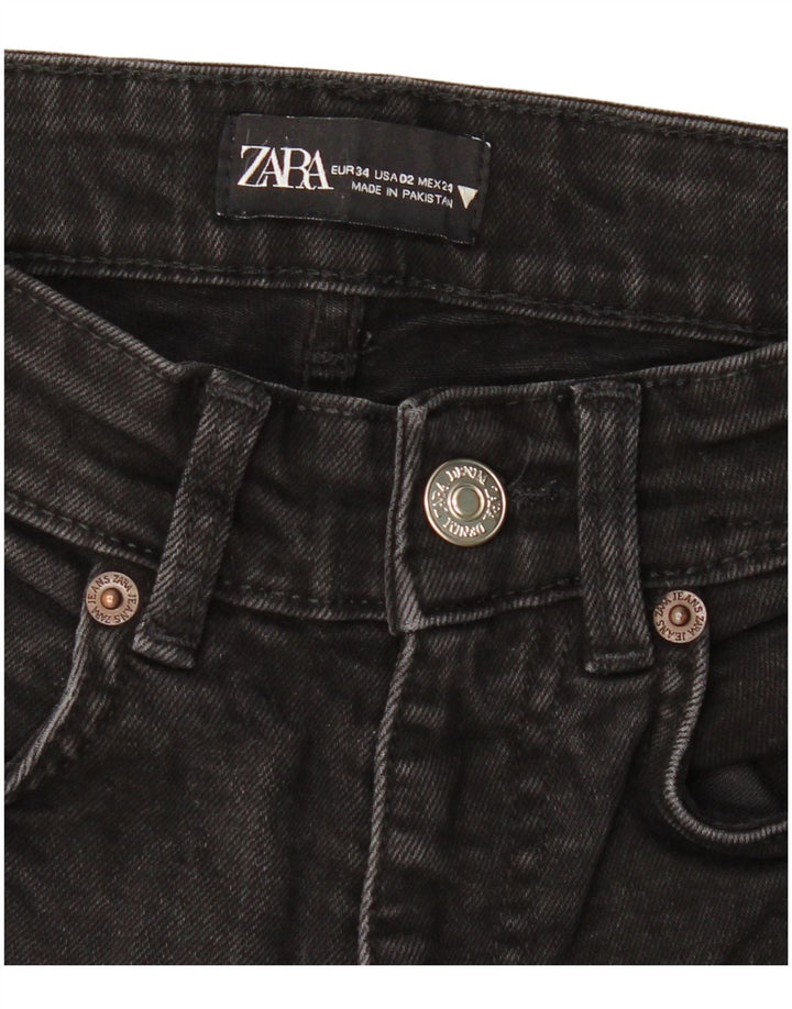 Blugi Bootcut ZARA pentru femei EU 34 2XS W24 L26 Negri