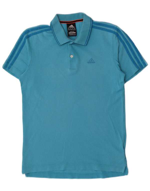 Tricou polo Adidas Clima 365 pentru bărbați, bumbac albastru mic