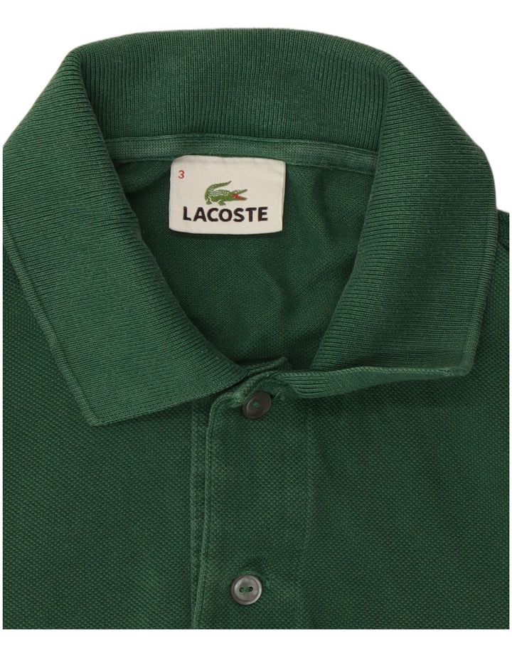 Tricou polo cu mânecă lungă pentru bărbați LACOSTE Mărimea 3 Bumbac verde mic