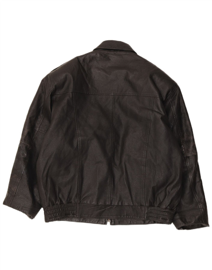 MILAN Jachetă de piele pentru bărbați UK 40, mare, neagră