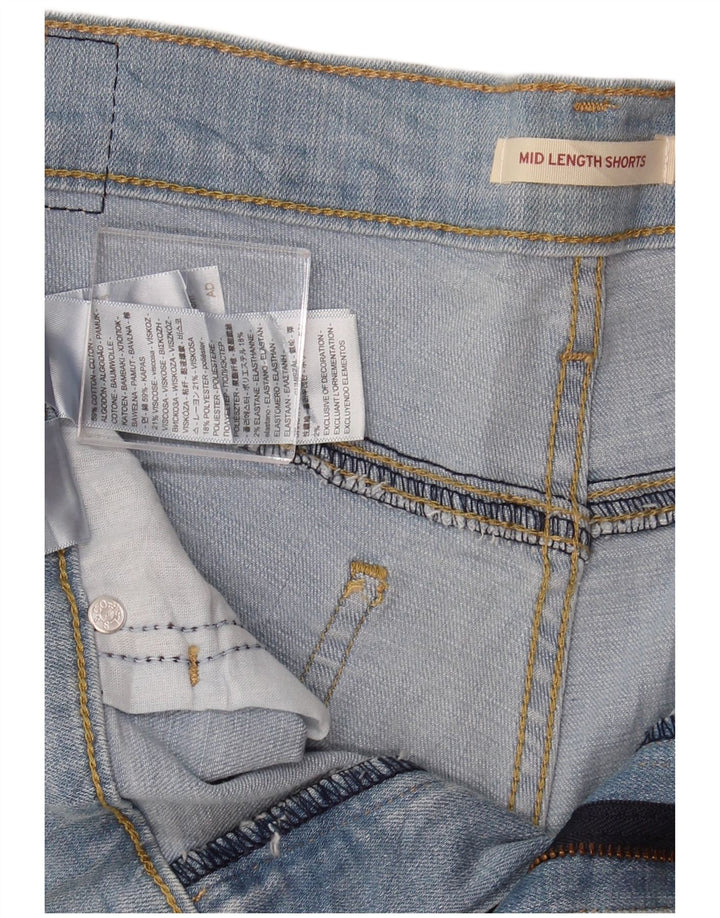 Pantaloni scurți din denim cu talie medie LEVI'S W31, bumbac albastru mediu