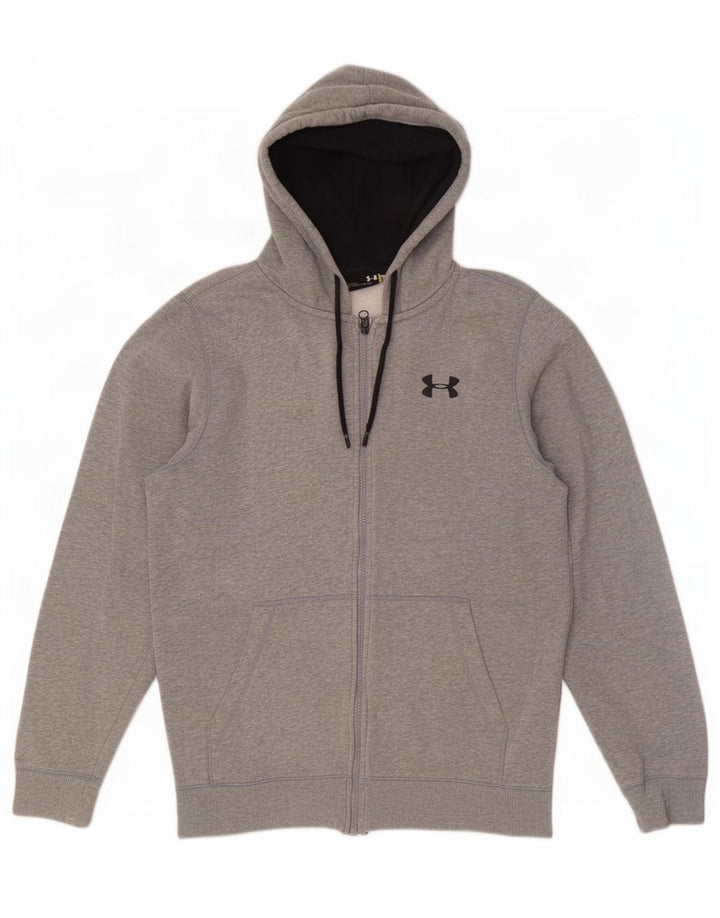 Pulover Under Armour pentru bărbați, cu fermoar și cu capota, mic, gri, pătat