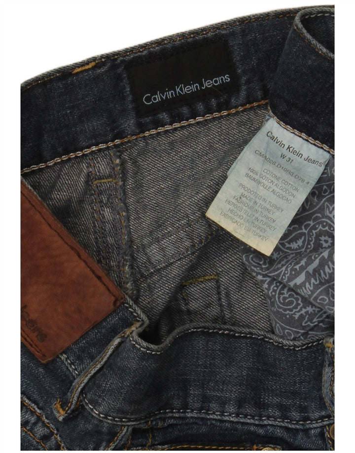 Calvin Klein Blugi Distressed Straight pentru bărbați W31 L28 Bumbac albastru