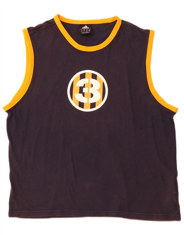 Vesta grafică pentru bărbați ADIDAS Sport mare, albastru, bumbac