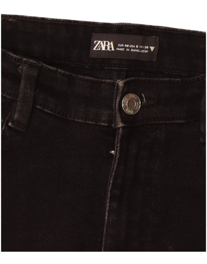 Blugi de damă ZARA Crop Slim EU 40 Medium W30 L25 Negri