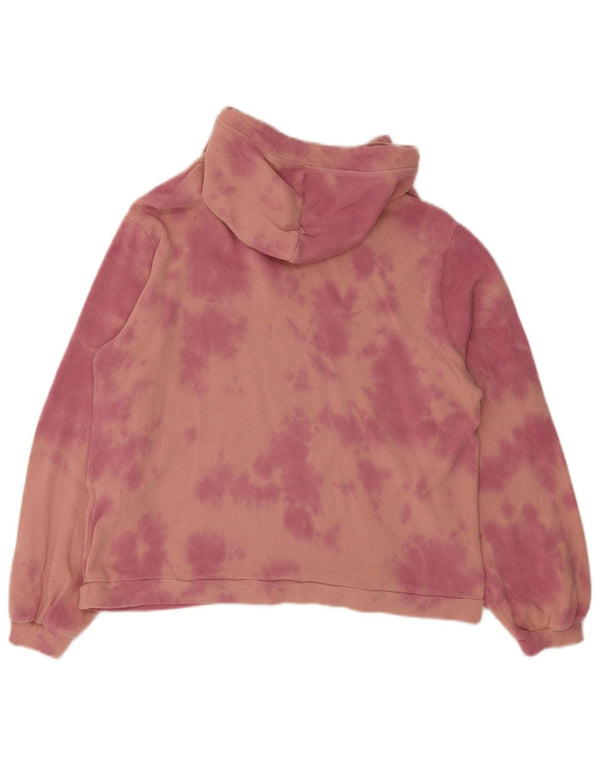 Pulover supradimensionat pentru femei Volcom UK 10, mic, roz Tie Dye Bumbac