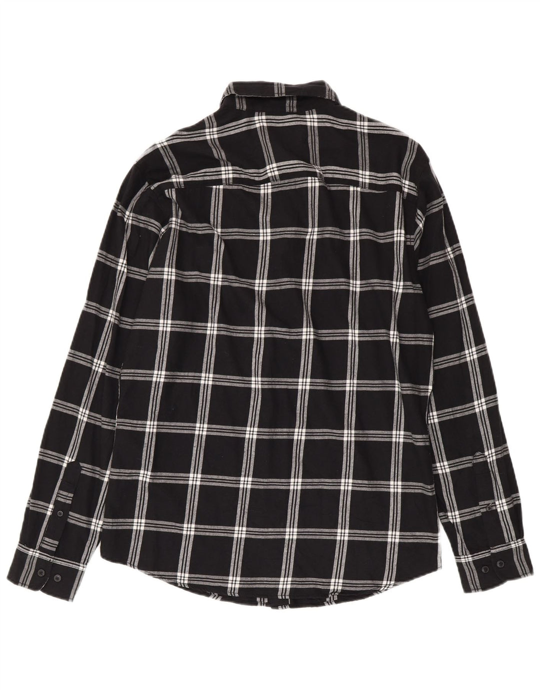 Cămașă de flanel Jack & Jones pentru bărbați, bumbac cu carouri mari, negru