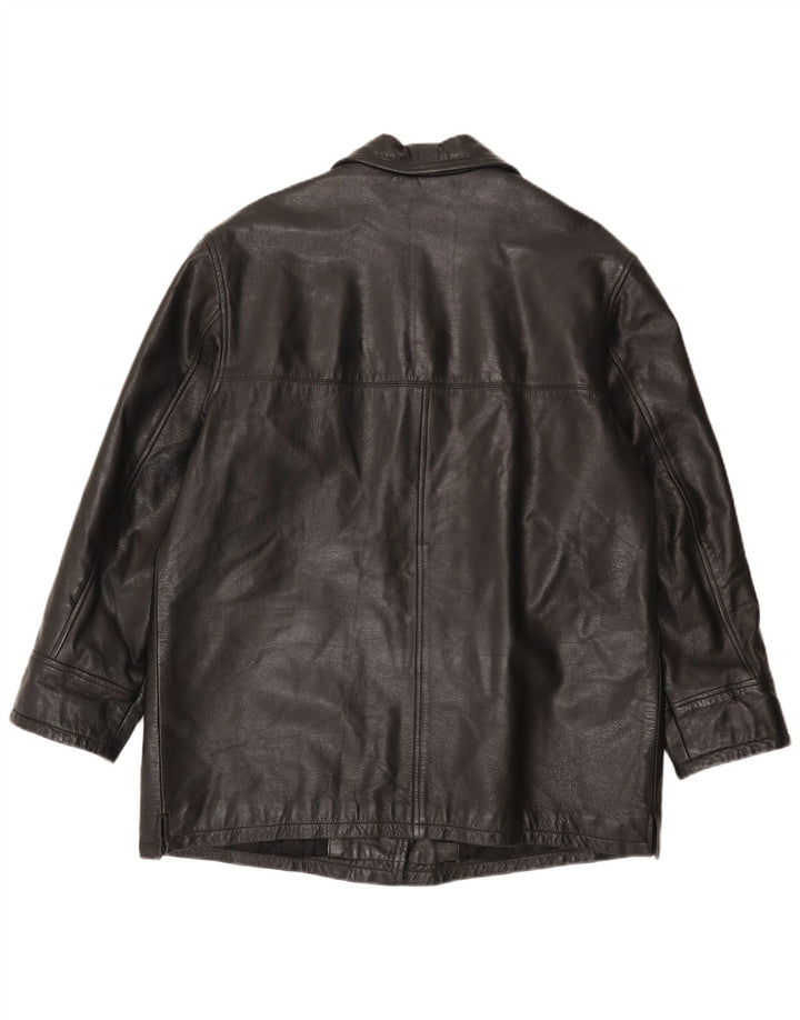 Palton din piele vintage pentru femei IT 48 XL negru