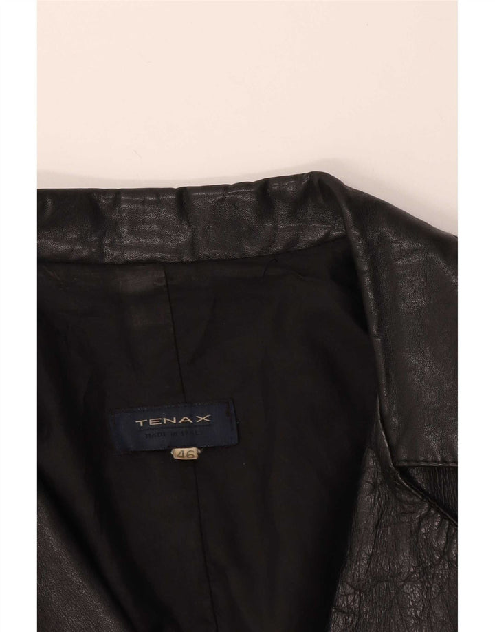 Palton din piele pentru femei Tenax IT 46 mare negru