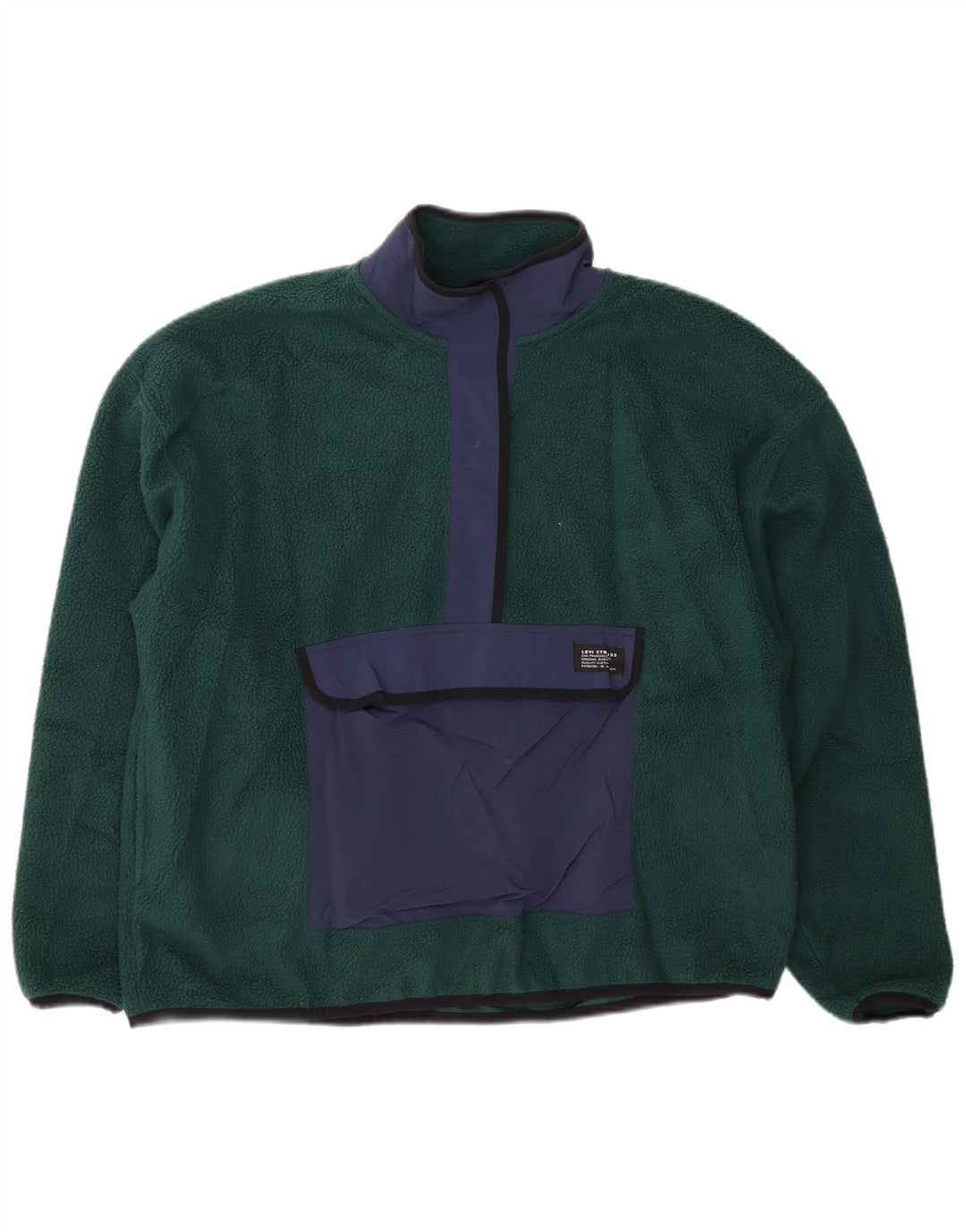 Pulover supradimensionat din lână Levi's pentru femei UK 14 Medium Green Colorblock