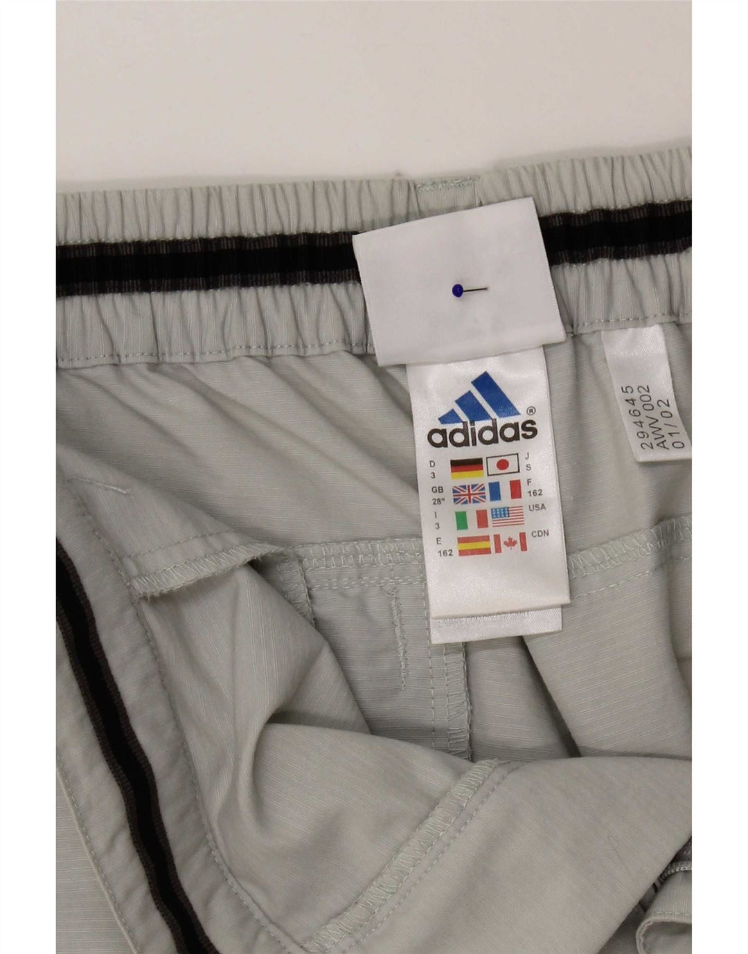 Pantaloni capri Adidas pentru femei W28 L20 poliamidă gri