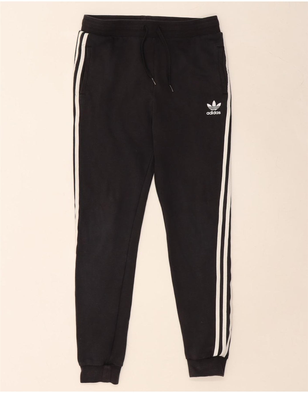 ADIDAS Băieți Pantaloni Trening Pantaloni Joggeri 14-15 Ani Bumbac Negru