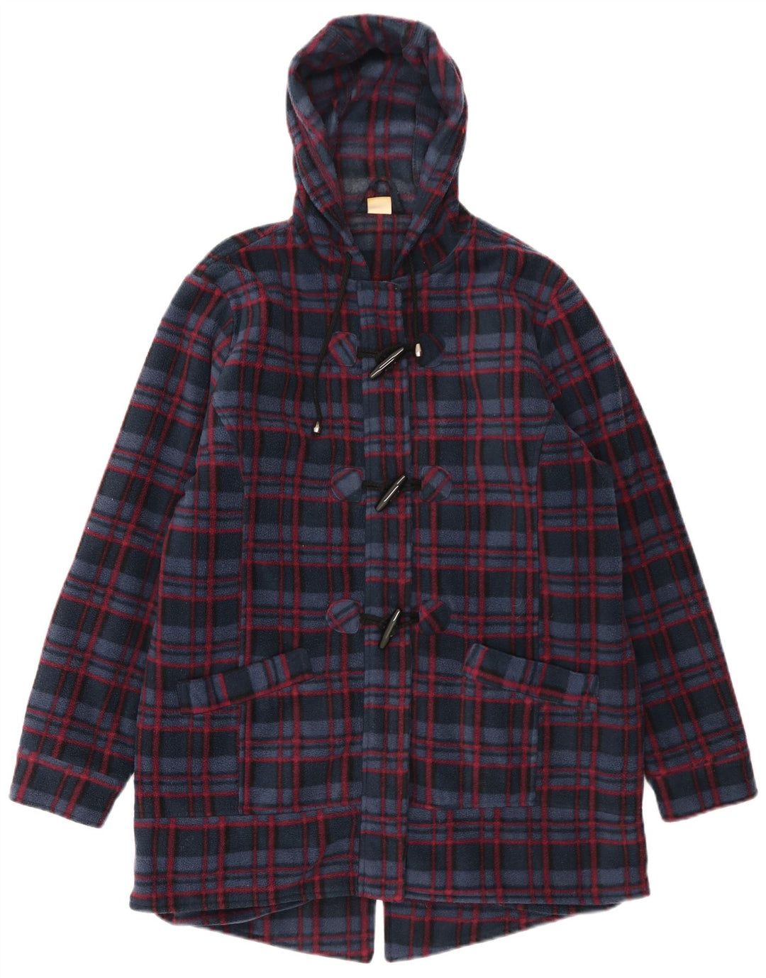 Jachetă parka cu glugă pentru femei Cotton Traders UK 16, mare, bleumarin, check