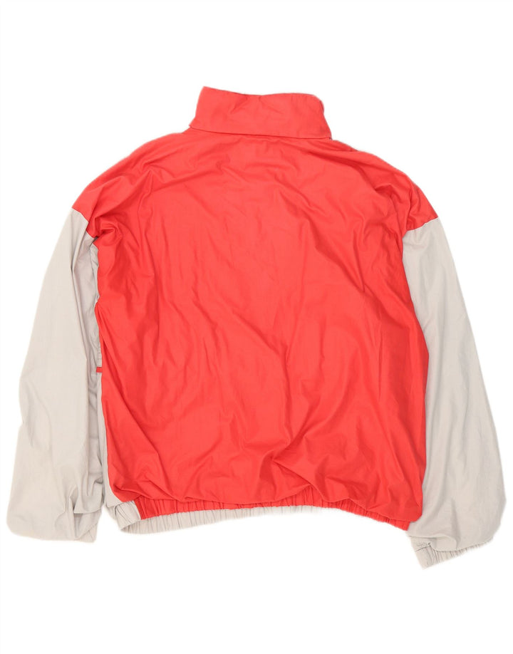 Trening pentru bărbați vintage, jachetă de top, mare, gri din bumbac color bloc