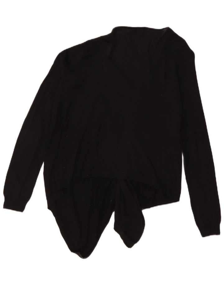 Pulover cardigan deschis pentru femei Massimo Dutti UK 10 Bumbac negru mic