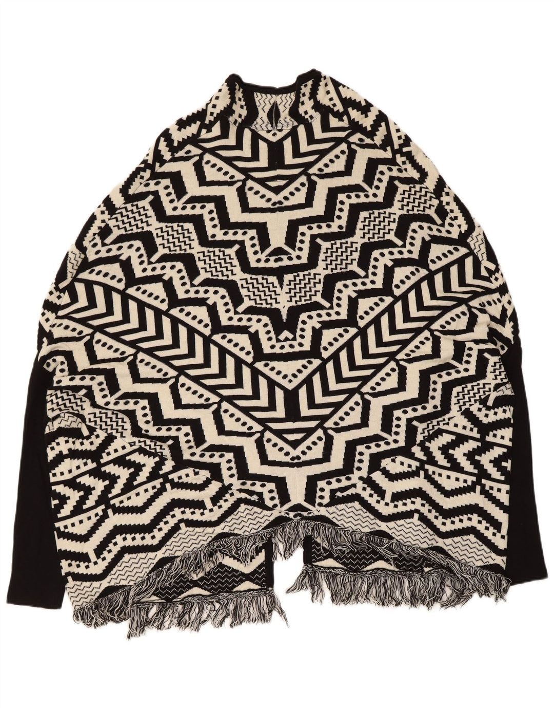 RIP CURL Pulover Poncho Cardigan supradimensionat pentru femei UK 14 Medium Negru