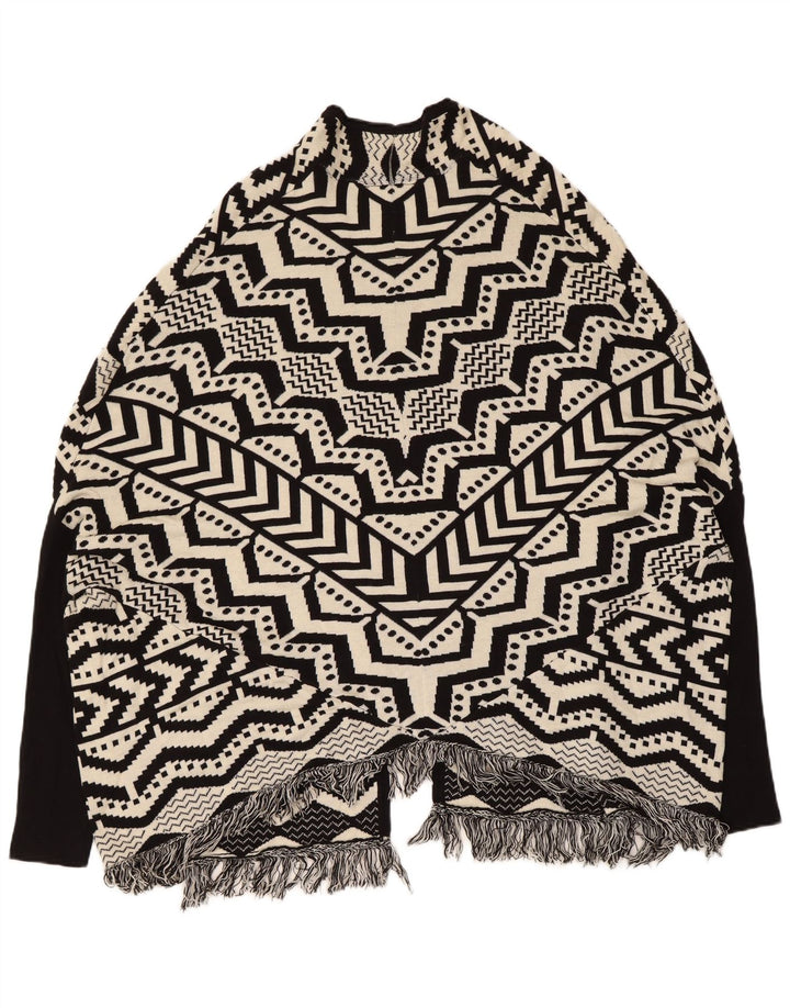 RIP CURL Pulover Poncho Cardigan supradimensionat pentru femei UK 14 Medium Negru