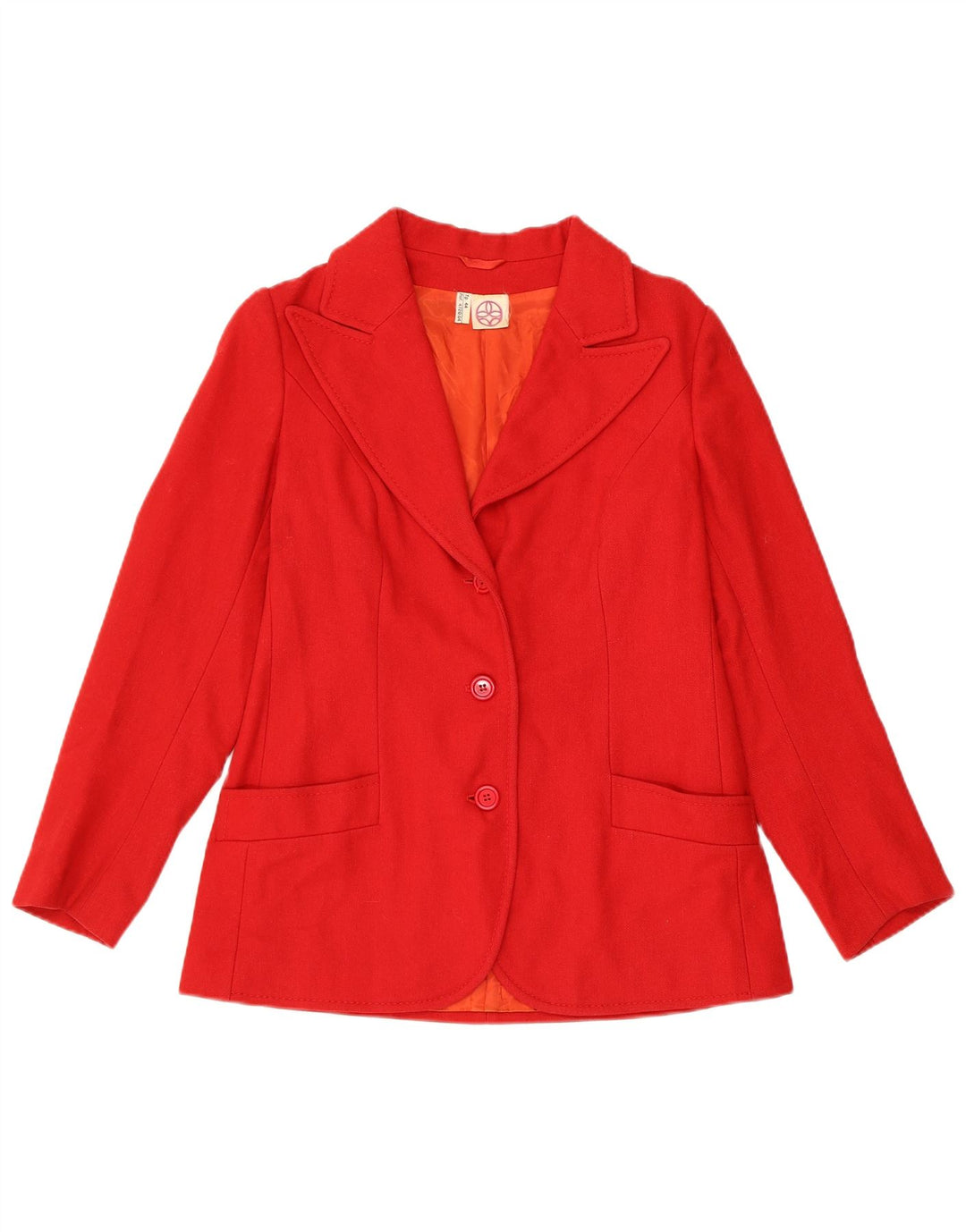 Jachetă vintage pentru femei cu 3 nasturi IT 44 Medium Red Classic