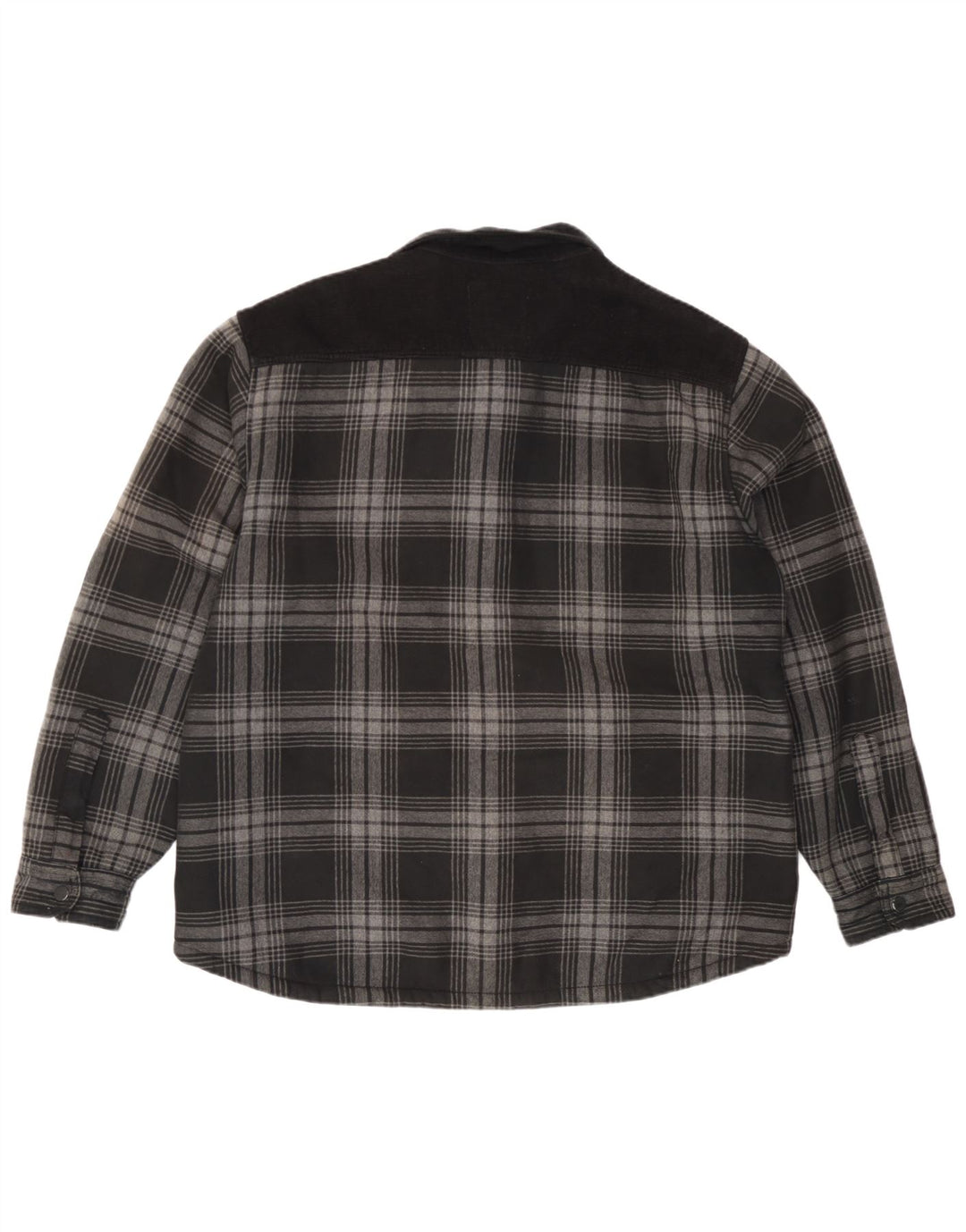 Cămașă de flanel Lumberjack pentru bărbați Marks & Spencer, bumbac cu carouri, gri mare