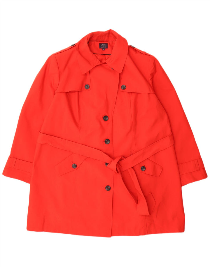 Trench pentru femei Marks & Spencer UK 26 5XL Poliester roșu