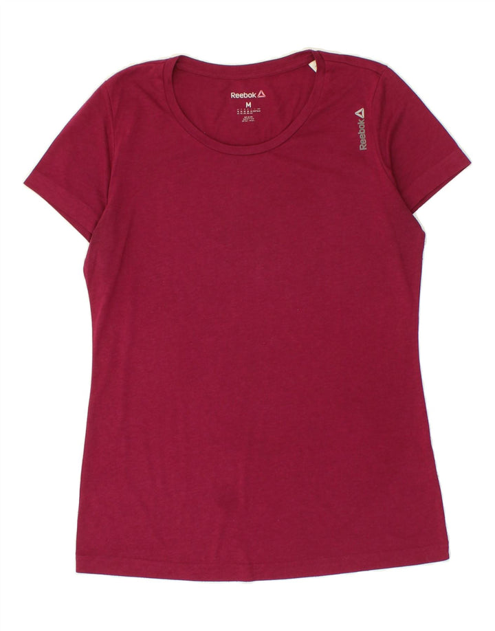 REEBOK Womens T-Shirt Top UK 12 Medium Pink Polyester Vintage Reebok and Second-Hand Reebok from Messina Hembry 