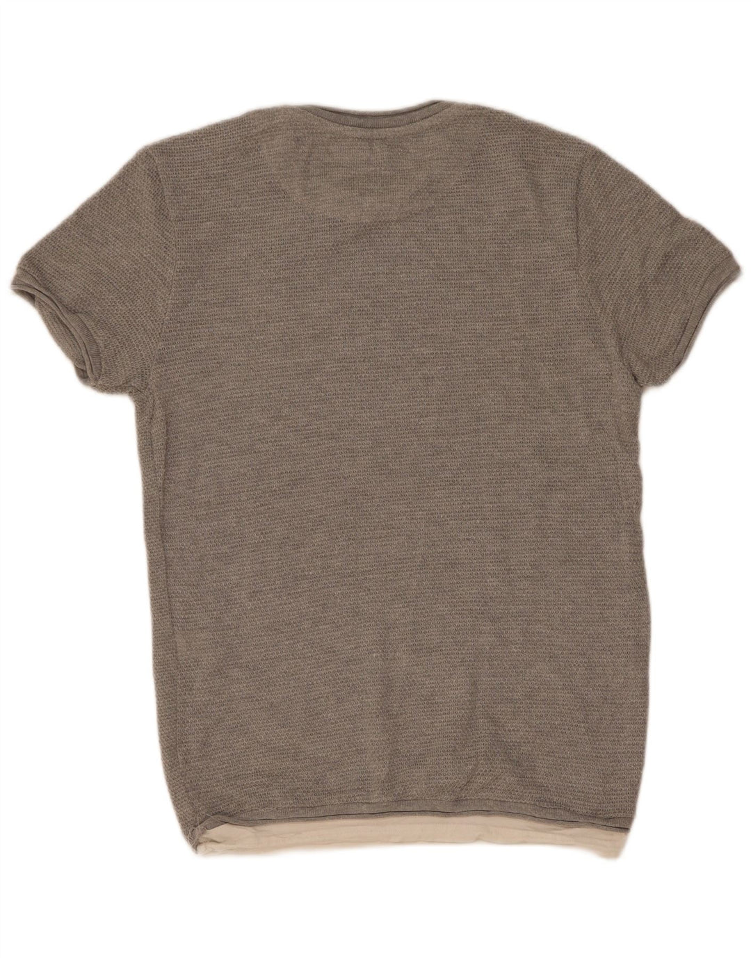 Tricou pentru bărbați Zara Top din bumbac gri mediu
