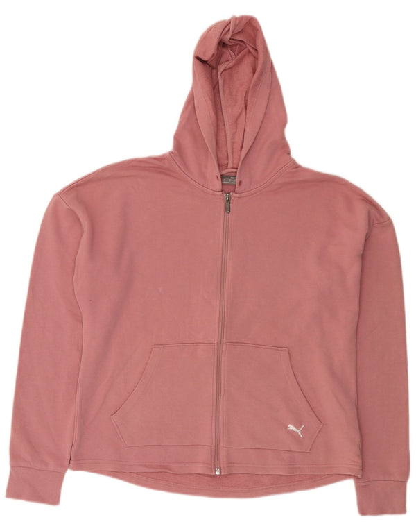 Pulover Puma pentru femei cu fermoar, UK 18 XL, bumbac roz