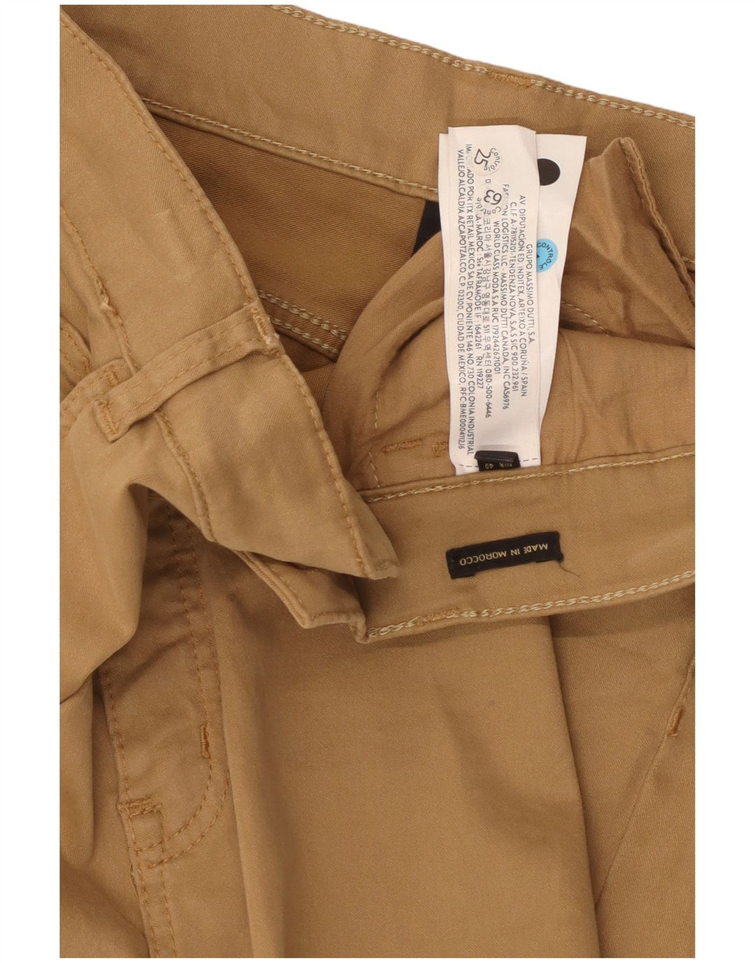 Massimo Dutti Pantaloni Drepți Casual Femei EU 40 Mediu L30 L26 Bej